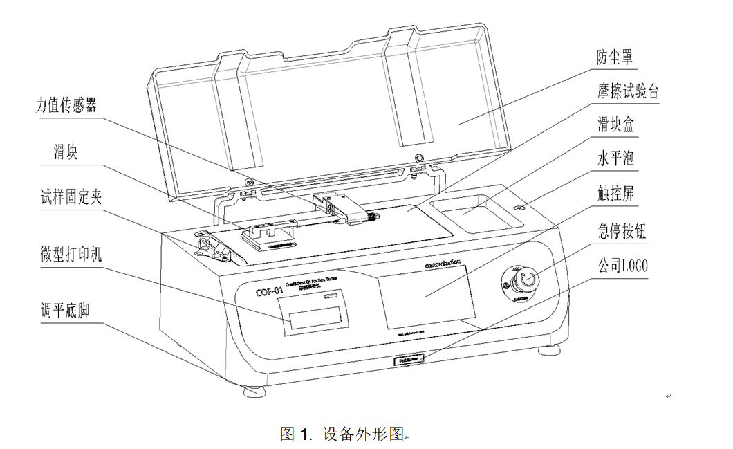 薄膜摩擦系数测试仪外形图